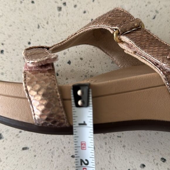 Vionic Ellie Rose Metallic Sandals Slides Snake Print Comfortable Wedges Size 5 - Picture 6 of 12
